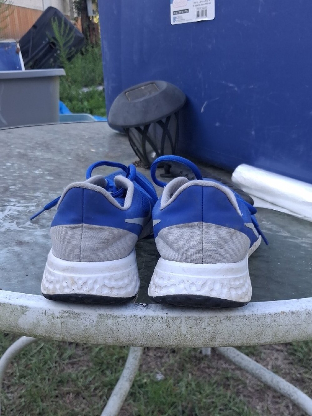 Nike Kids Blue and White Sneakers - Picture 4 of 4